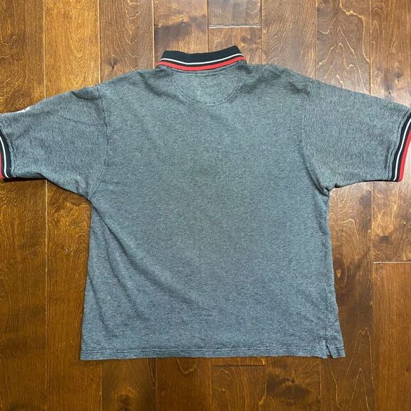 STARTER Vintage NHL Chicago Blackhawks Hockey Grey Polo Shirt Men's Size Large - Picture 5 of 8